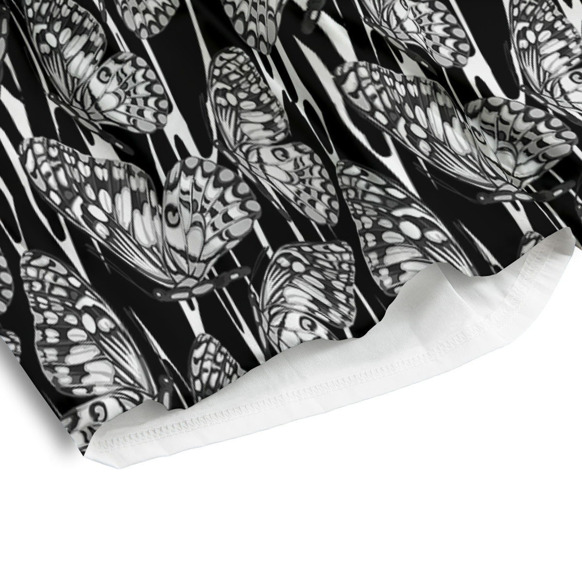 Monochrom Butterfly Print Pattern Men's Athletic Shorts