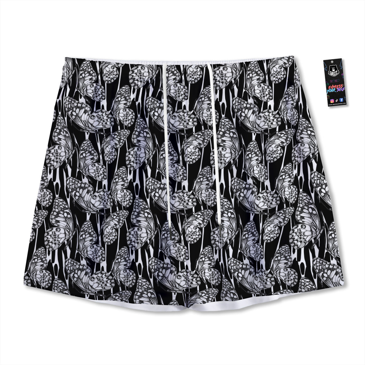 Orchid Golden Print Pattern Mesh Shorts