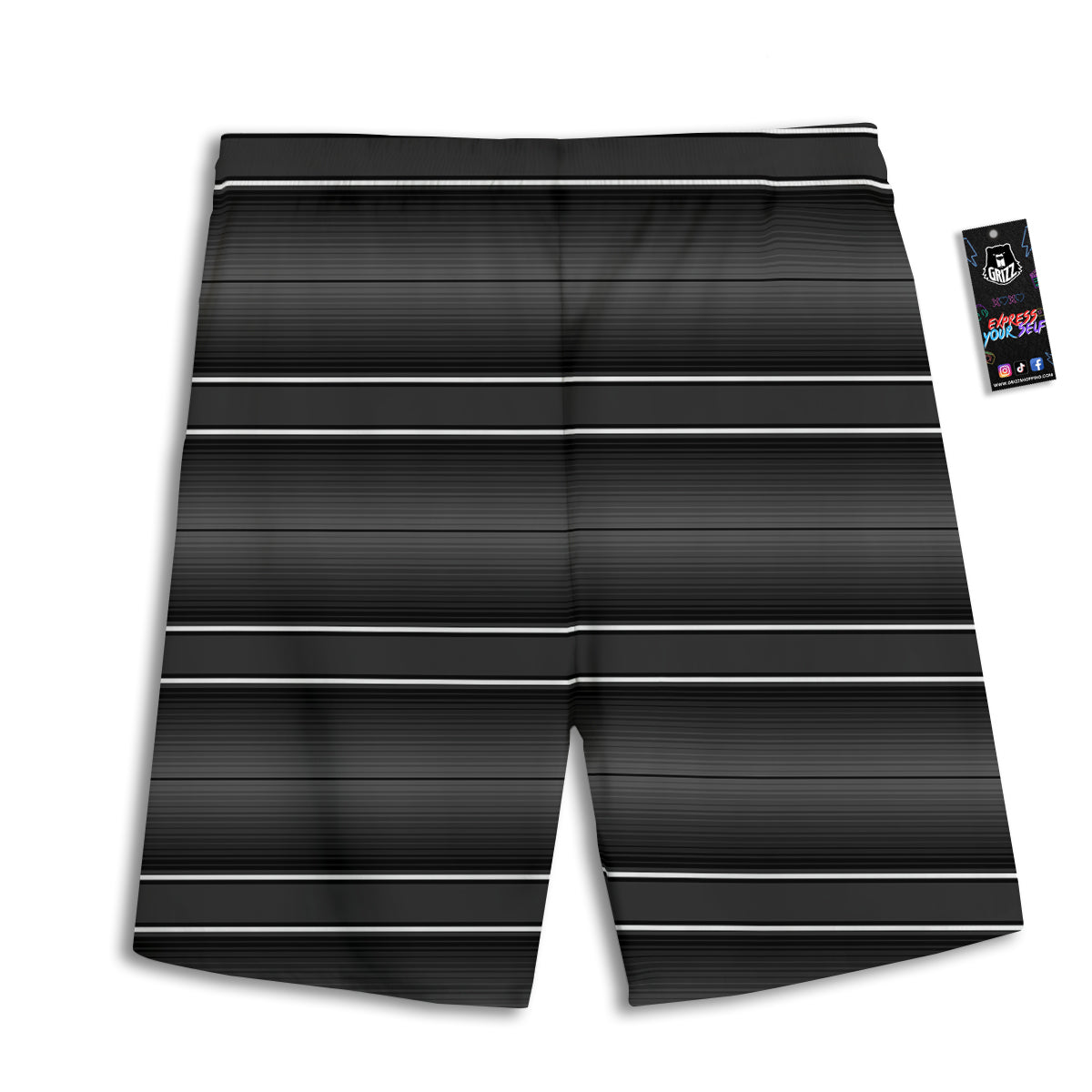 Monochrome Mexican Serape Print Men's Athletic Shorts