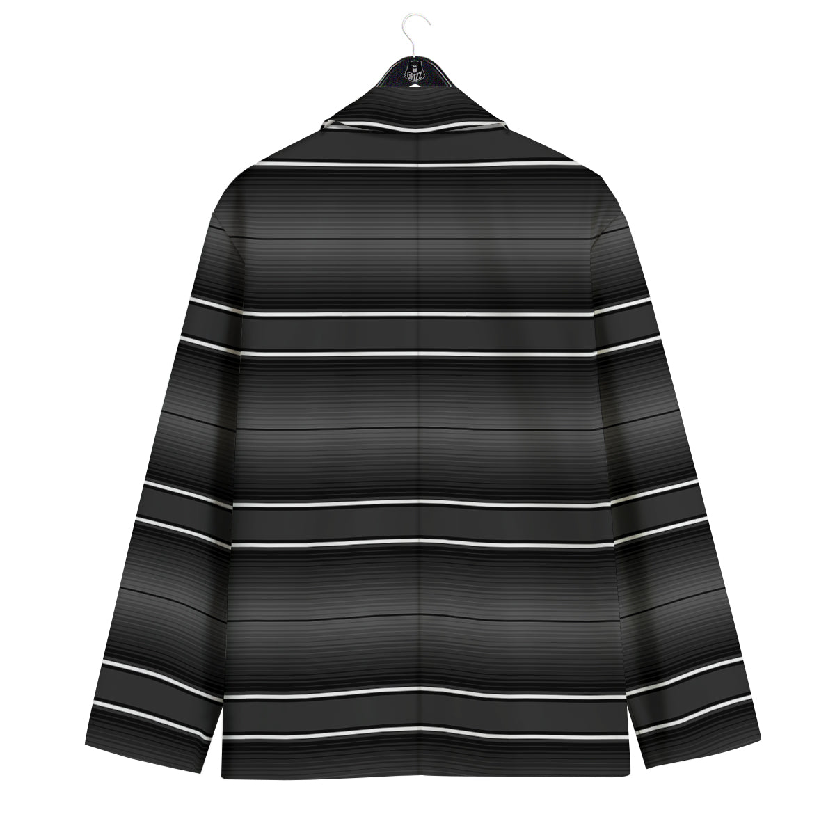 Monochrome Mexican Serape Print Men's Sport Coat-grizzshop