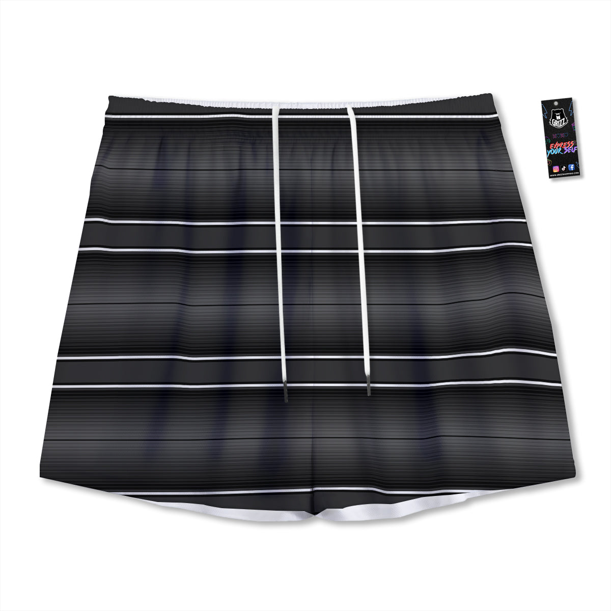 Orthodox Black And Gold Print Pattern Mesh Shorts