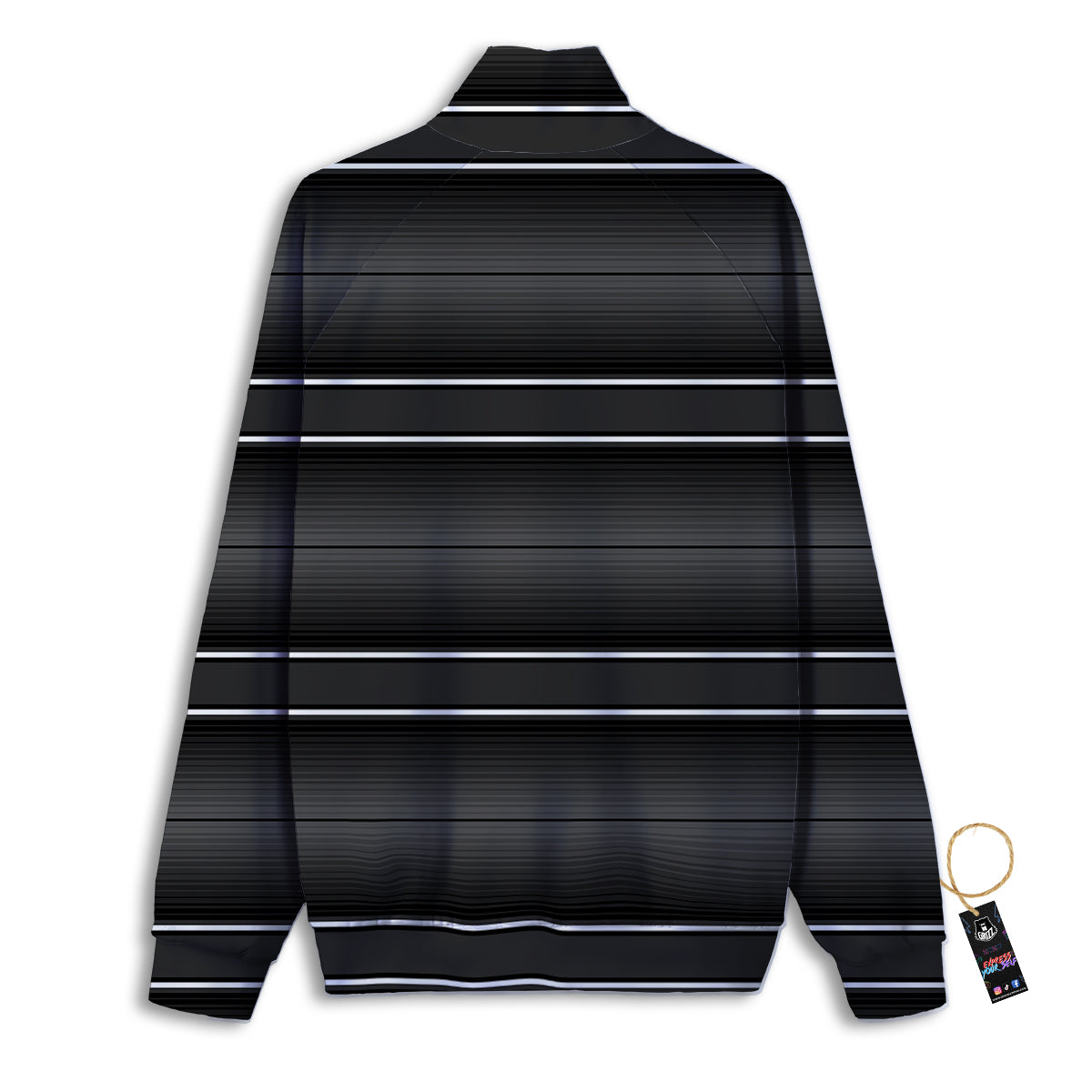 Monochrome Mexican Serape Print Track Jacket-grizzshop