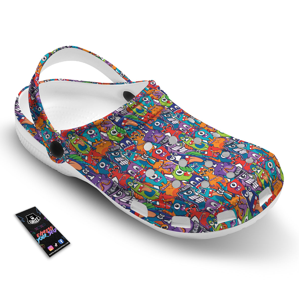 Monster Cute Print Pattern Clog-grizzshop