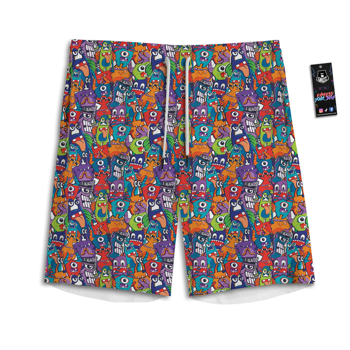 Party Argyle Halloween Print Pattern Men's Athletic Shorts