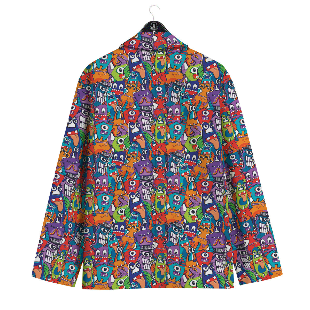 Monster Cute Print Pattern Men's Sport Coat-grizzshop