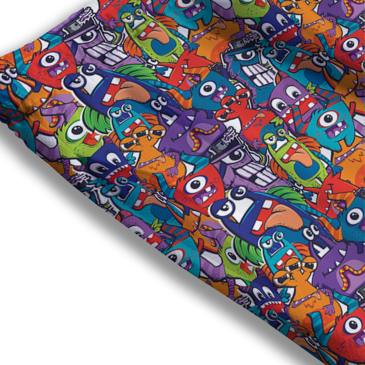 Monster Cute Print Pattern Mesh Shorts