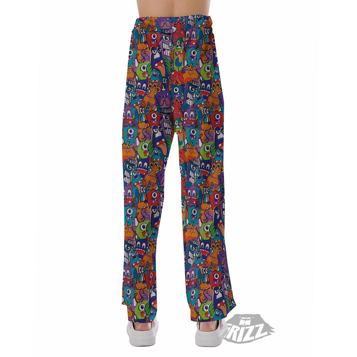 Monster Cute Print Pattern Pajama Pants-grizzshop