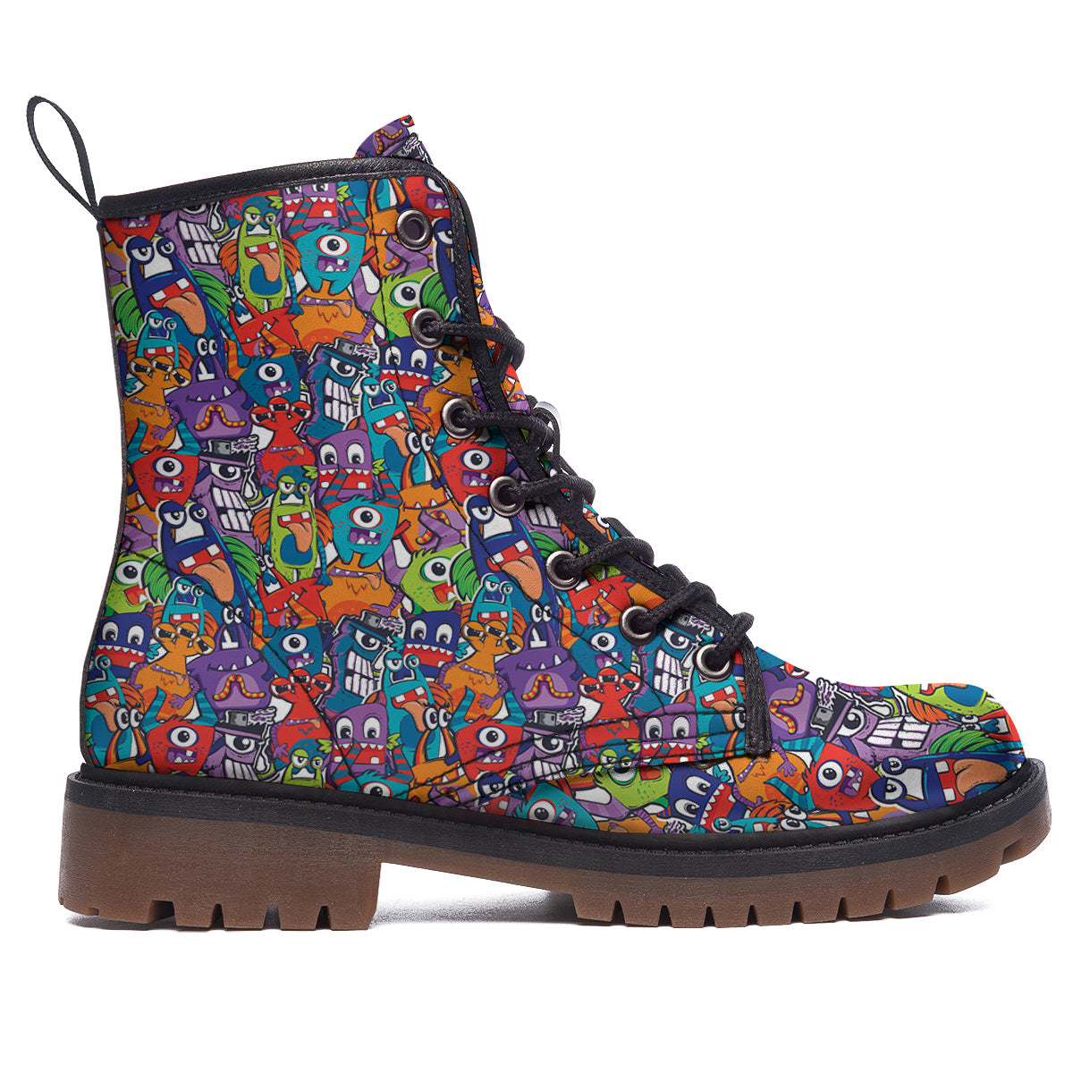 Monster Cute Print Pattern Work Boots-grizzshop