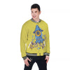 Monster Graffiti Characters Print Baseball Jacket-grizzshop