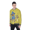 Monster Graffiti Characters Print Baseball Jacket-grizzshop