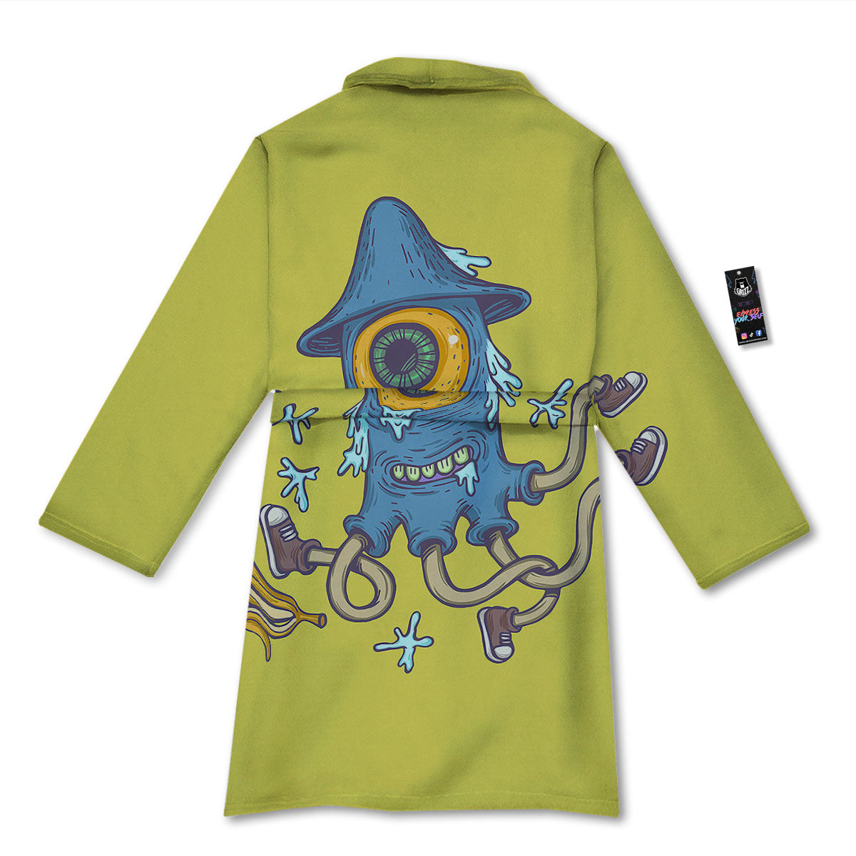 Monster Graffiti Characters Print Bathrobe-grizzshop