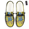 Monster Graffiti Characters Print Black Loafers-grizzshop