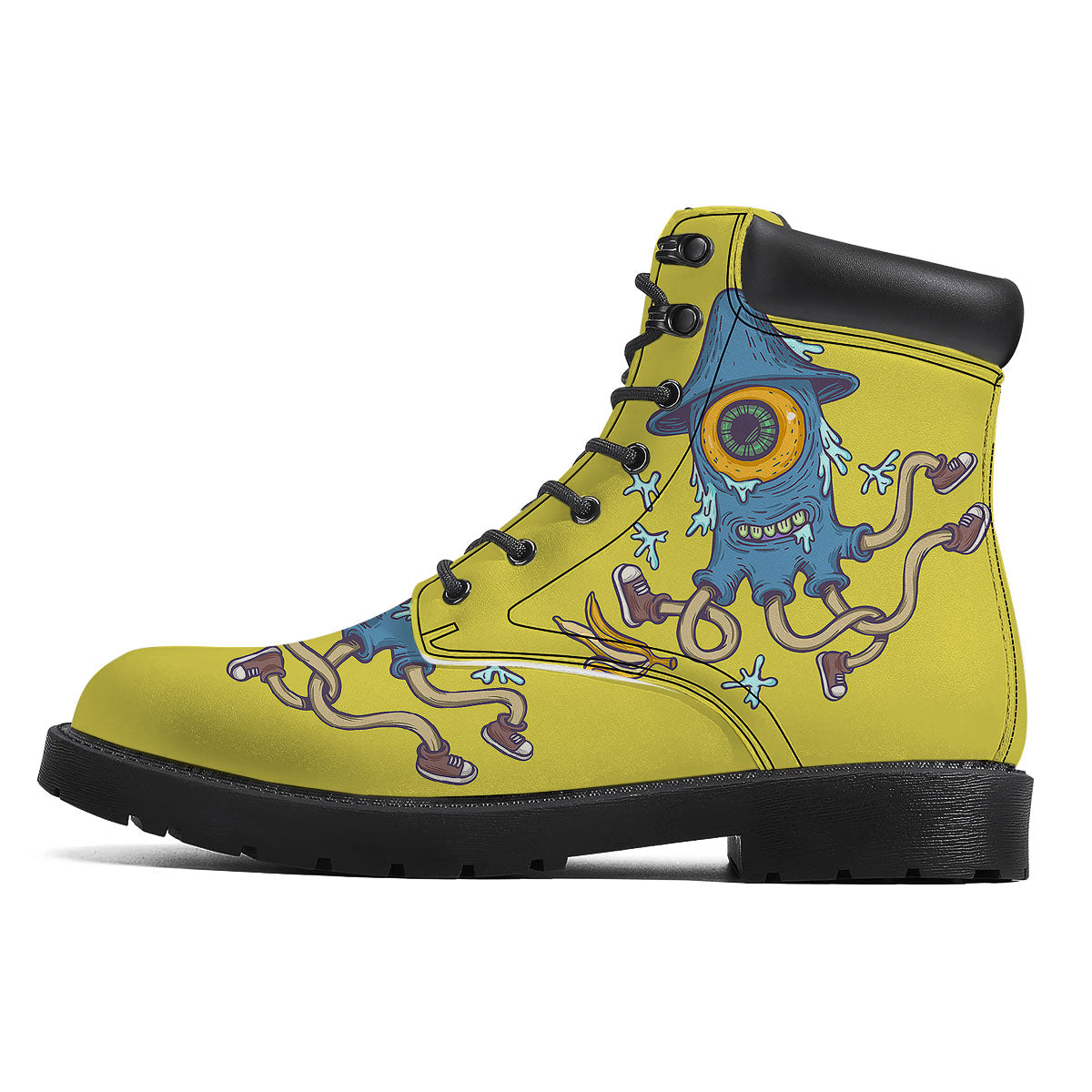 Monster Graffiti Characters Print Boots-grizzshop