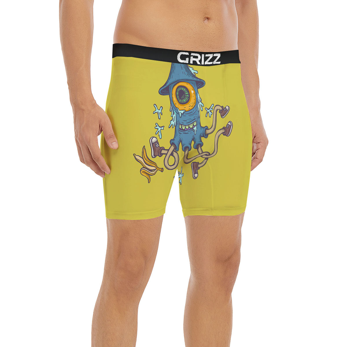 Monster Graffiti Characters Print Boxer Briefs-grizzshop