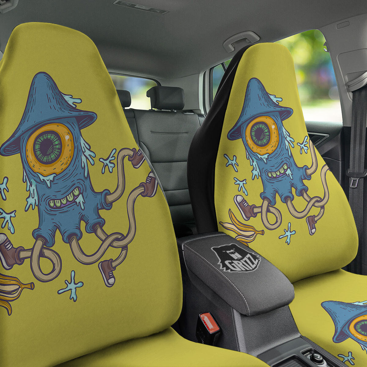 Monster Graffiti Characters Print Car Seat Covers-grizzshop