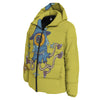 Monster Graffiti Characters Print Down Jacket-grizzshop