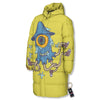 Monster Graffiti Characters Print Long Down Jacket-grizzshop