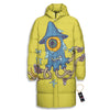 Monster Graffiti Characters Print Long Down Jacket-grizzshop