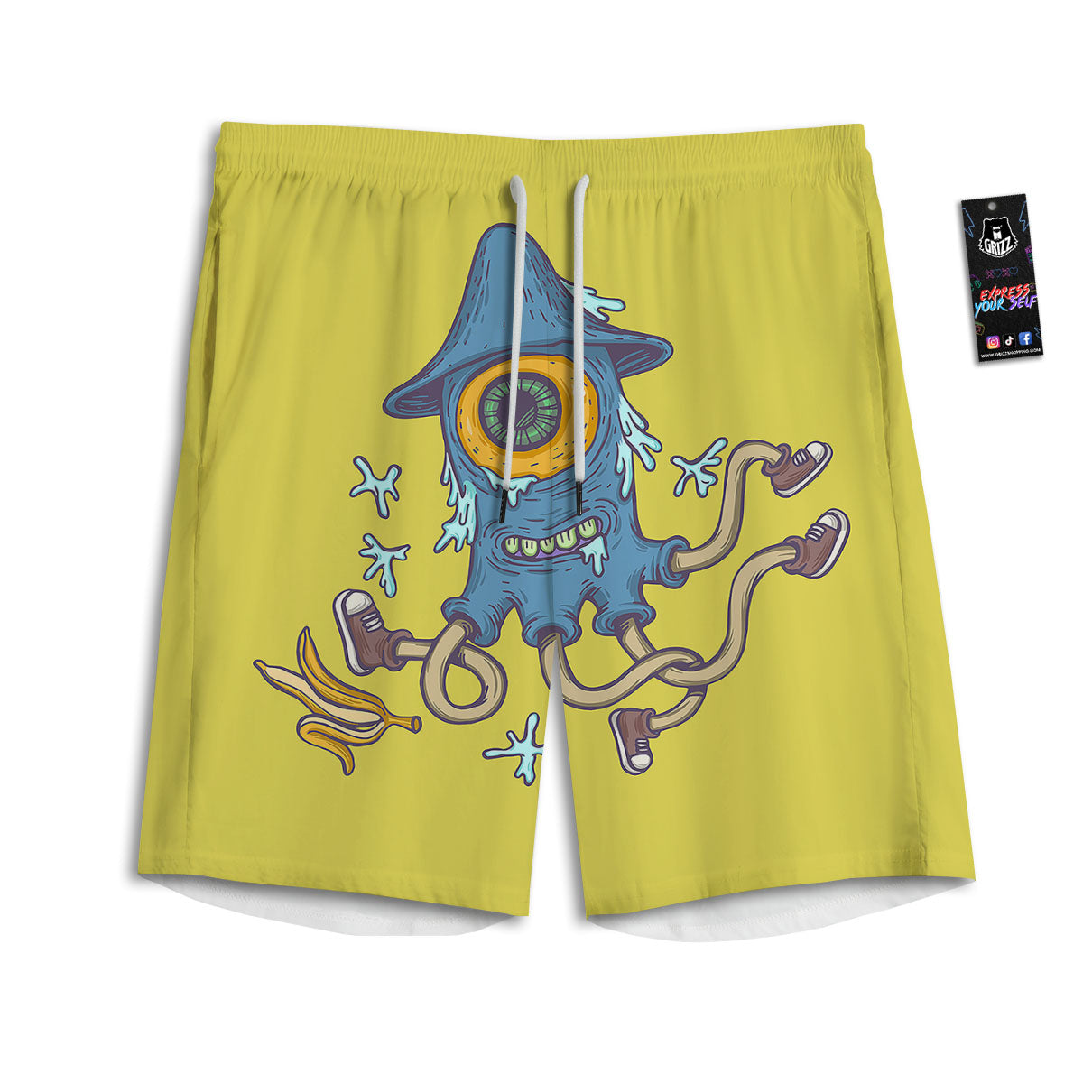 Party Mardi Gras Print Pattern Men's Athletic Shorts