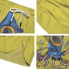 Monster Graffiti Characters Print Men's Running Shorts-grizzshop