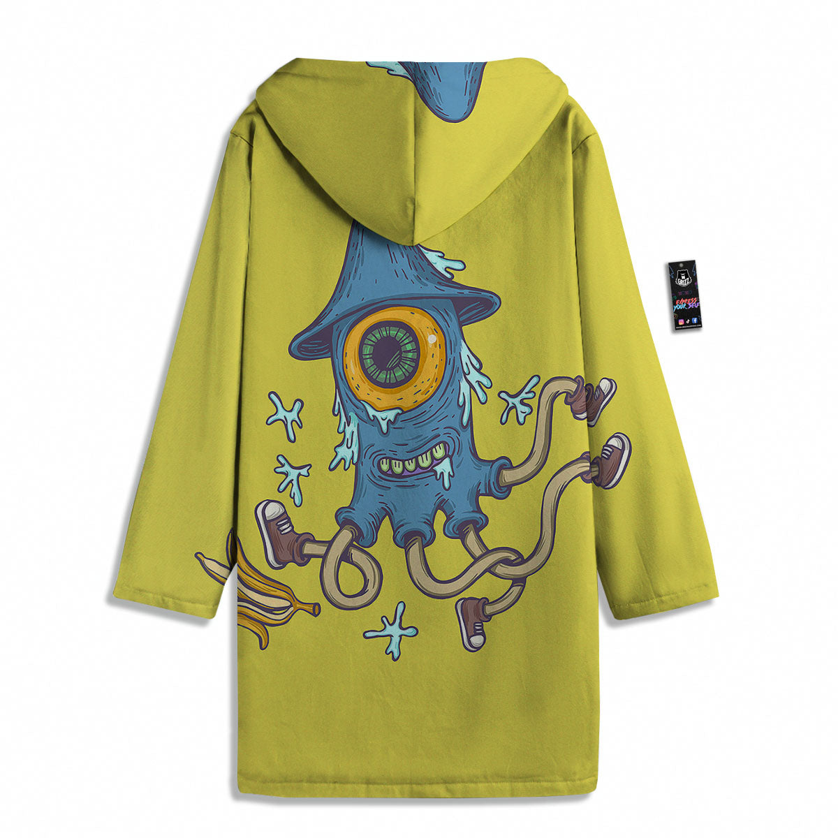 Monster Graffiti Characters Print Men's Windbreaker Jacket-grizzshop