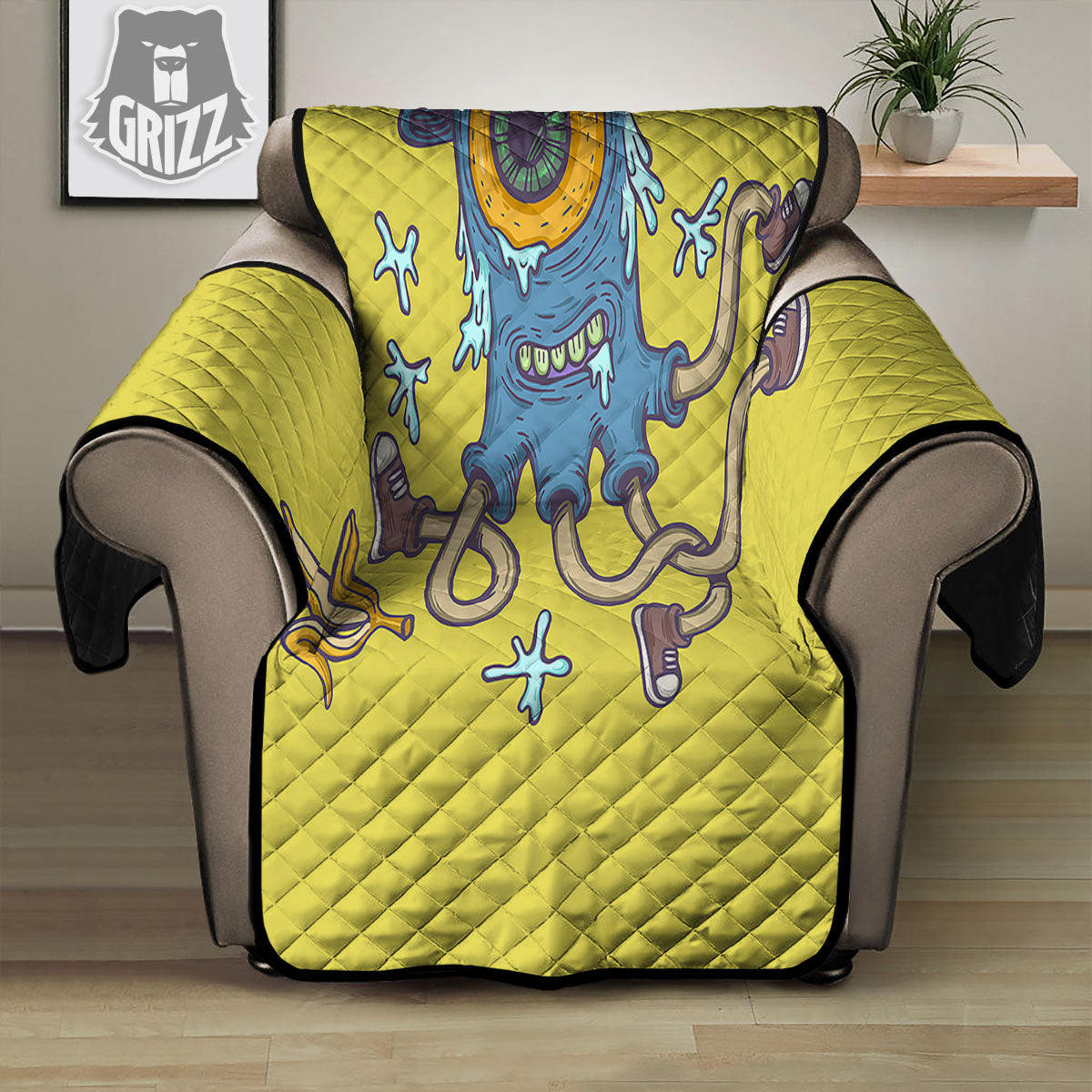 Monster Graffiti Characters Print Recliner Protector-grizzshop