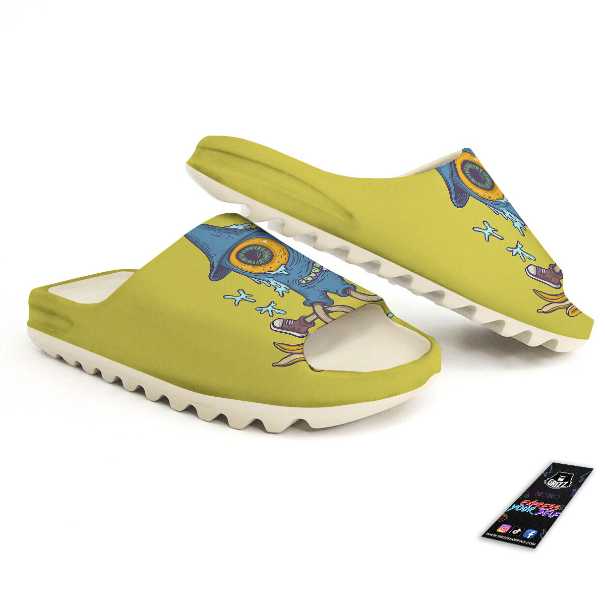 Monster Graffiti Characters Print Sandals-grizzshop