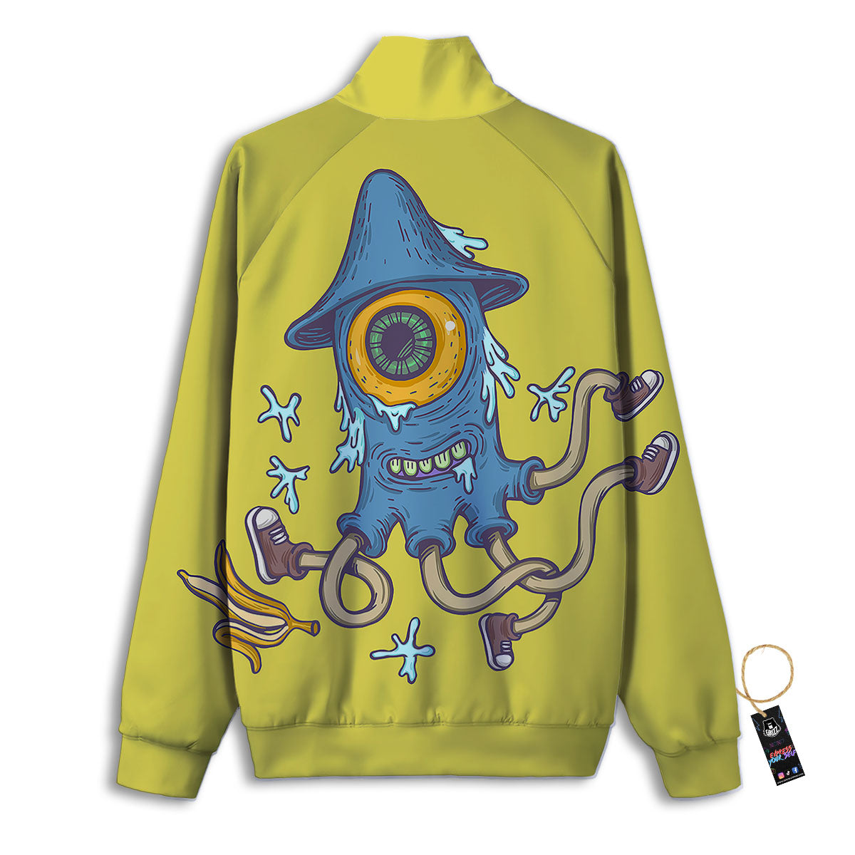 Monster Graffiti Characters Print Track Jacket-grizzshop