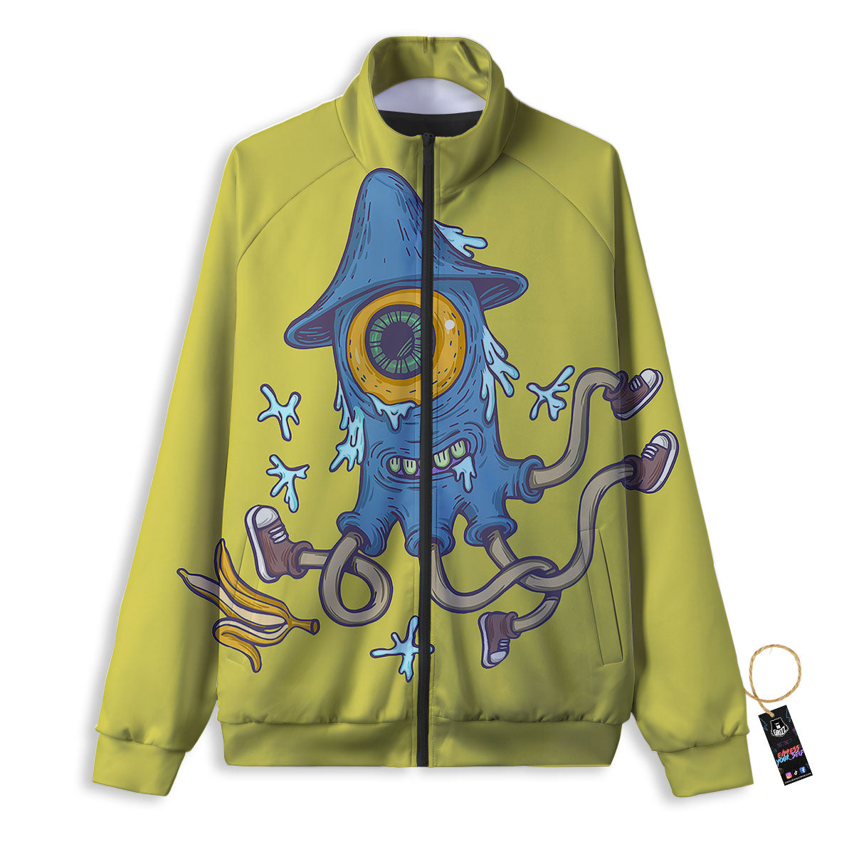 Monster Graffiti Characters Print Track Jacket-grizzshop