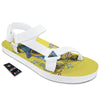 Monster Graffiti Characters Print White Open Toe Sandals-grizzshop