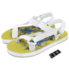 Monster Graffiti Characters Print White Open Toe Sandals-grizzshop