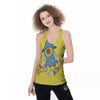 Monster Graffiti Characters Print Women's Racerback Tank Top-grizzshop