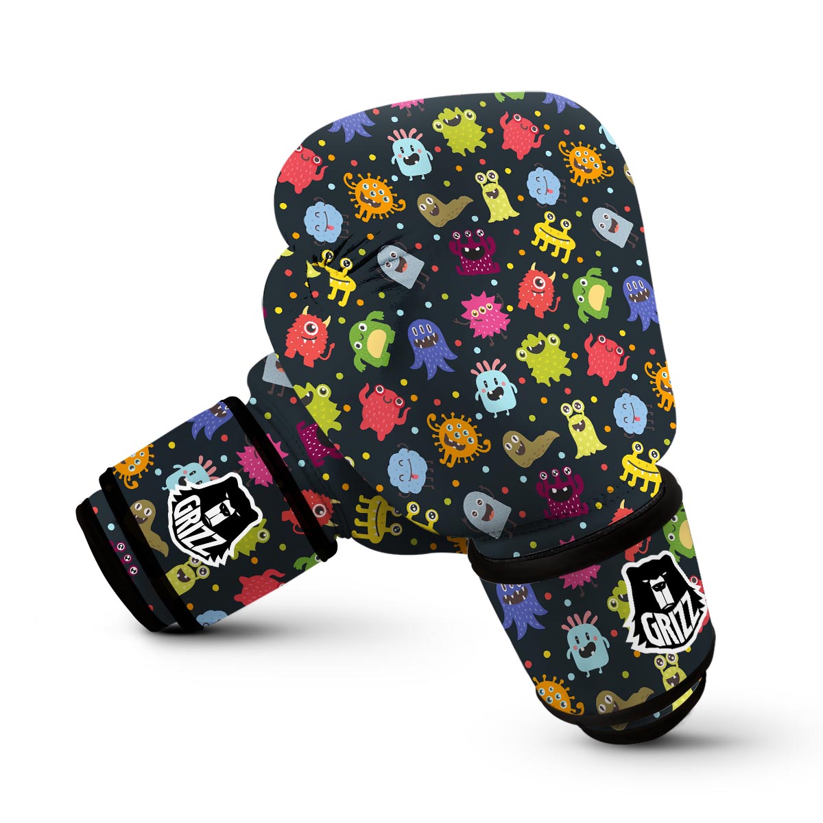 Monster Print Pattern Boxing Gloves-grizzshop