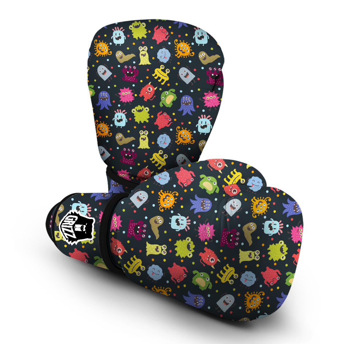 Monster Print Pattern Boxing Gloves-grizzshop