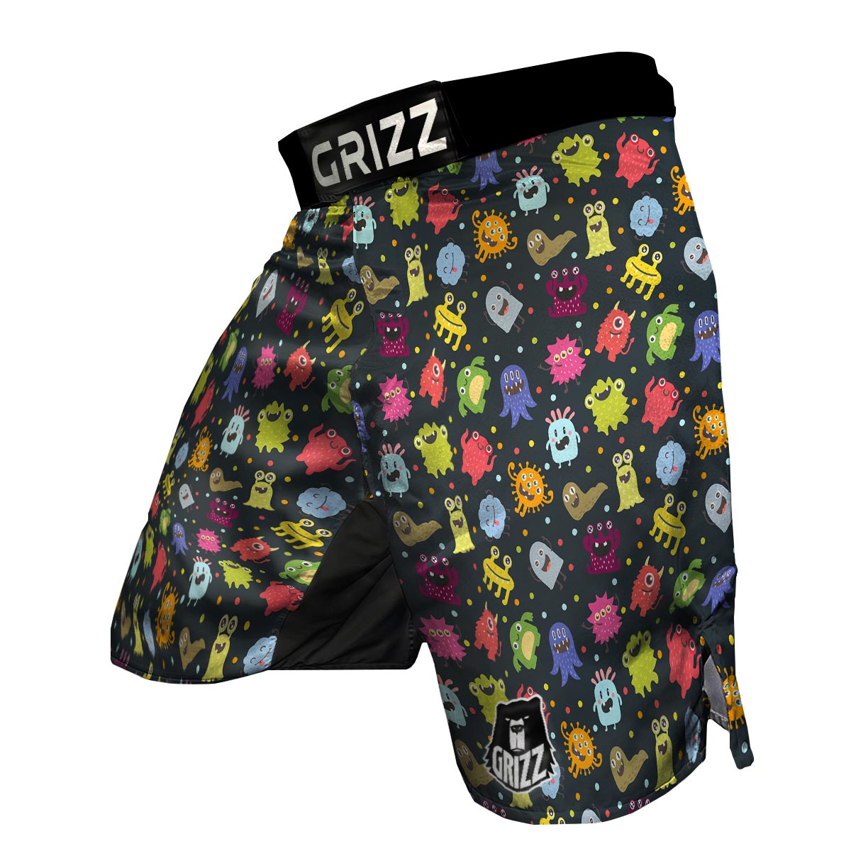 Monster Print Pattern MMA Shorts-grizzshop