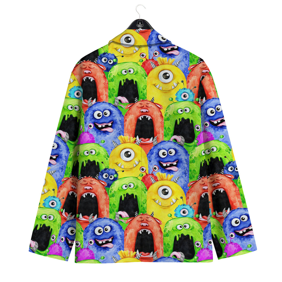 Monster Watercolor Print Pattern Men's Sport Coat-grizzshop