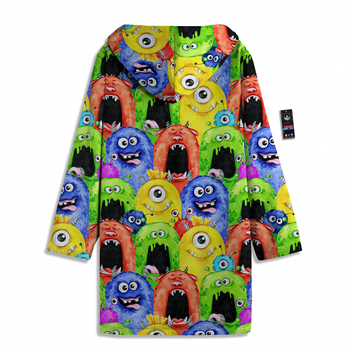 Monster Watercolor Print Pattern Men's Windbreaker Jacket-grizzshop