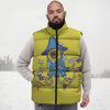 Monster Graffiti Characters Print Down Vest