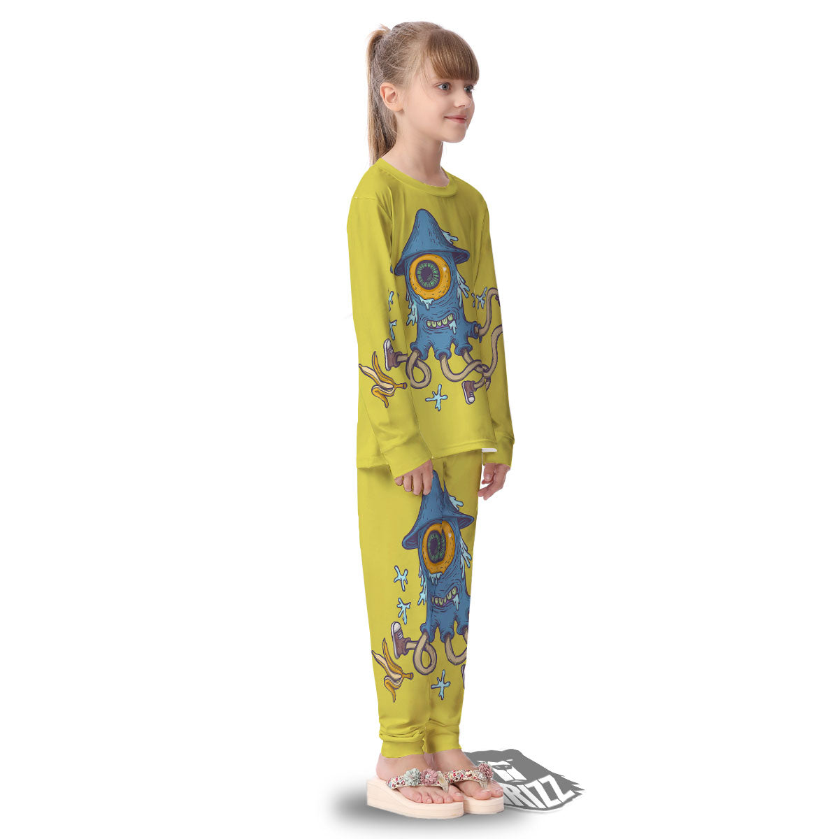 Monster Graffiti Characters Print Kid's Pajamas-grizzshop