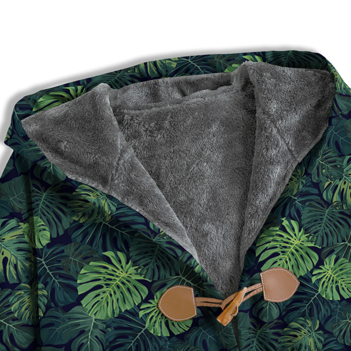 Monstera Green Tropical Print Pattern Men's Windbreaker Jacket-grizzshop