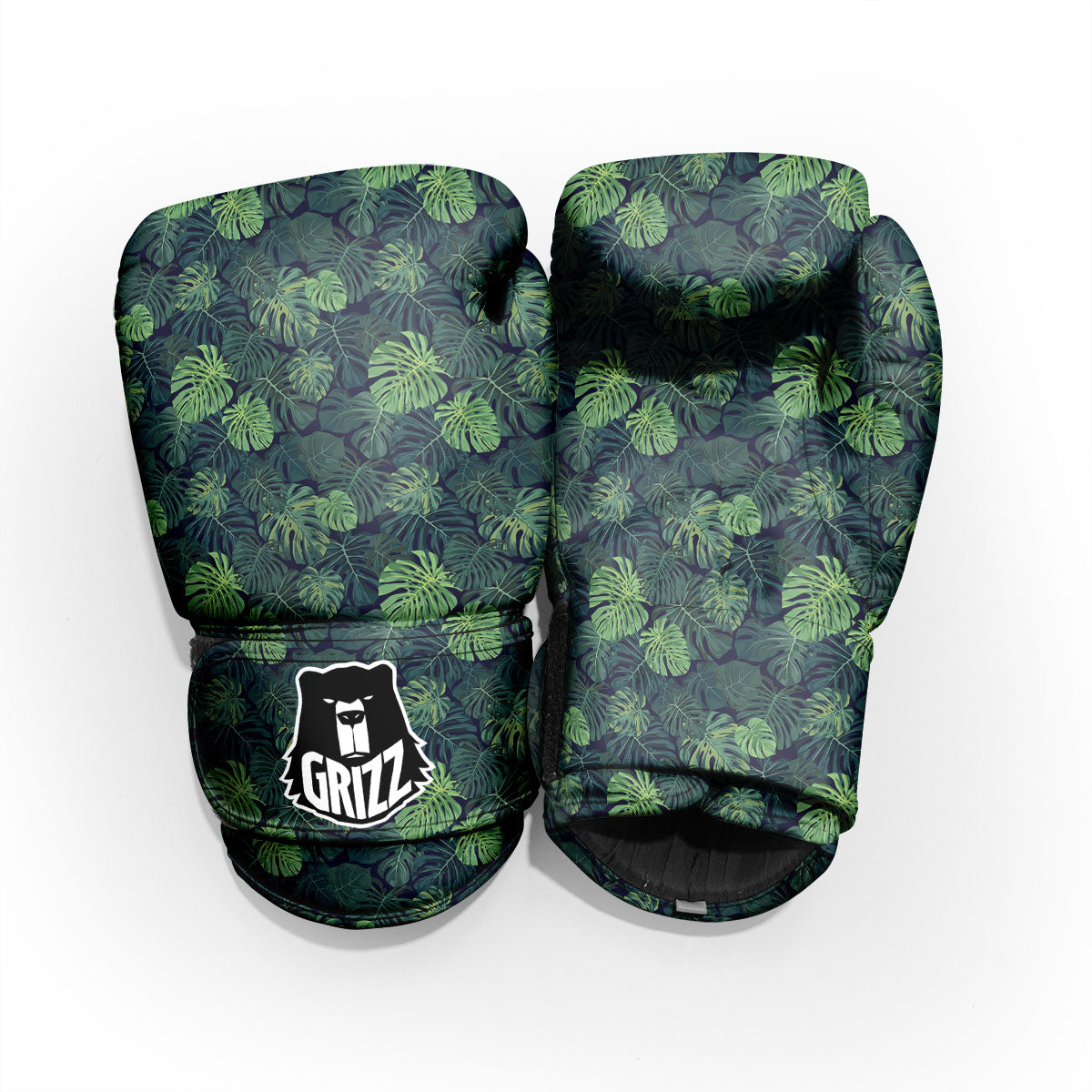 Monstera Green Tropical Print Pattern Pro Boxing Glove