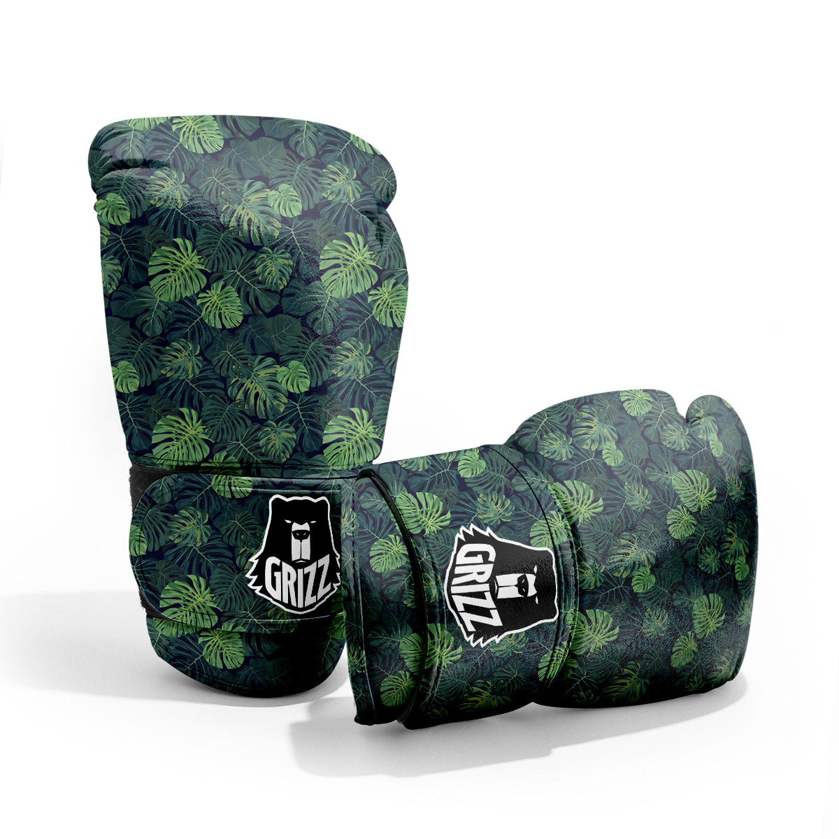 Monstera Green Tropical Print Pattern Pro Boxing Glove