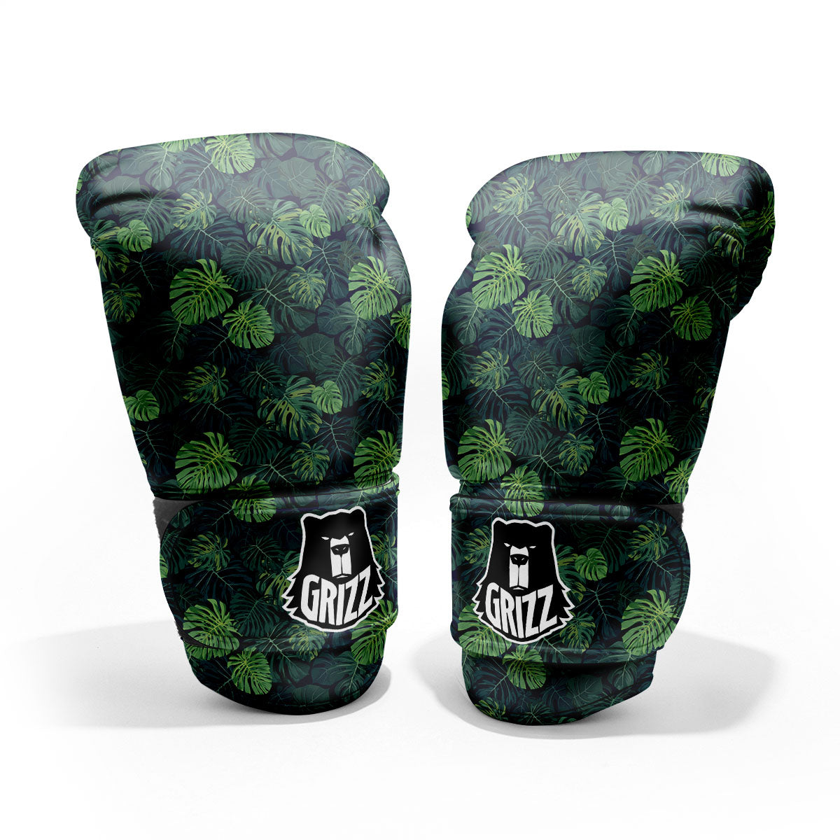 Monstera Green Tropical Print Pattern Pro Boxing Glove