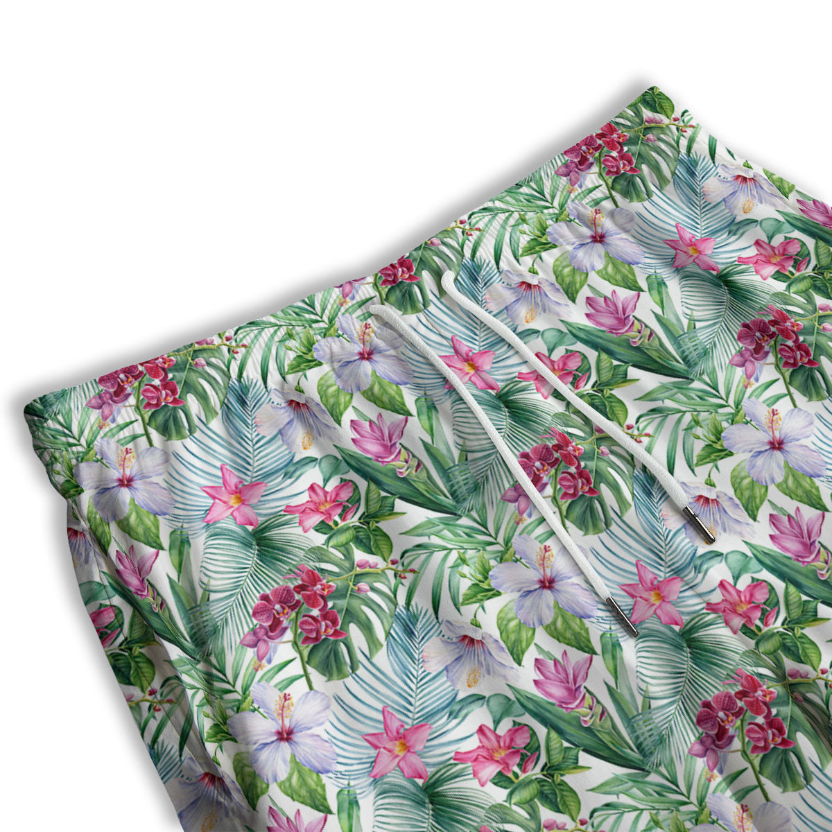 Monstera Hawaii Hibiscus Print Pattern Men's Athletic Shorts