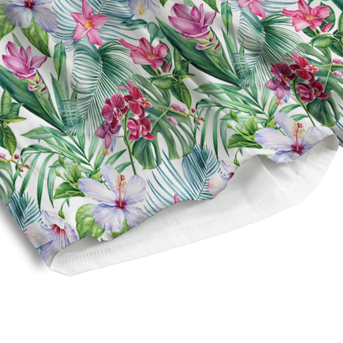 Monstera Hawaii Hibiscus Print Pattern Men's Athletic Shorts