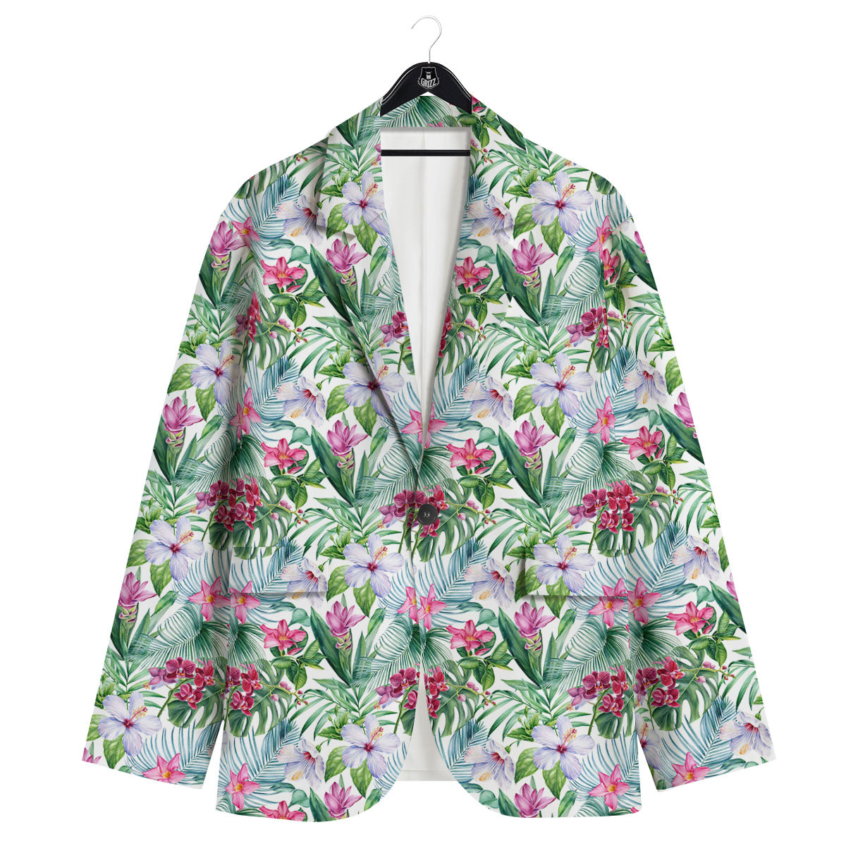 Monstera Hawaii Hibiscus Print Pattern Men's Sport Coat-grizzshop