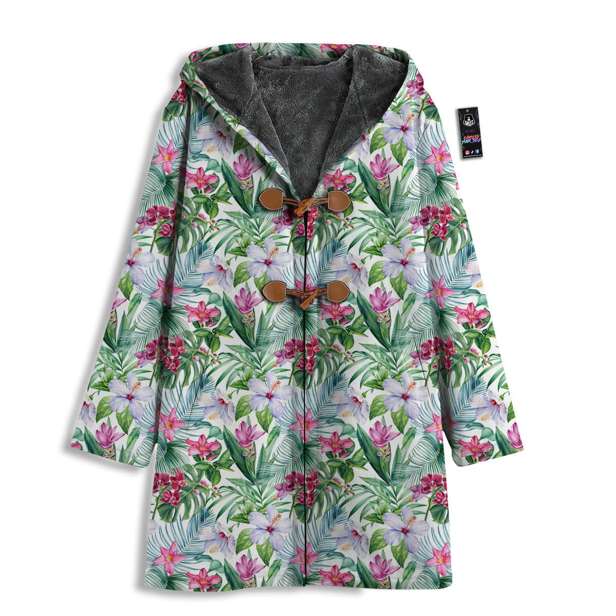 Monstera Hawaii Hibiscus Print Pattern Men's Windbreaker Jacket-grizzshop