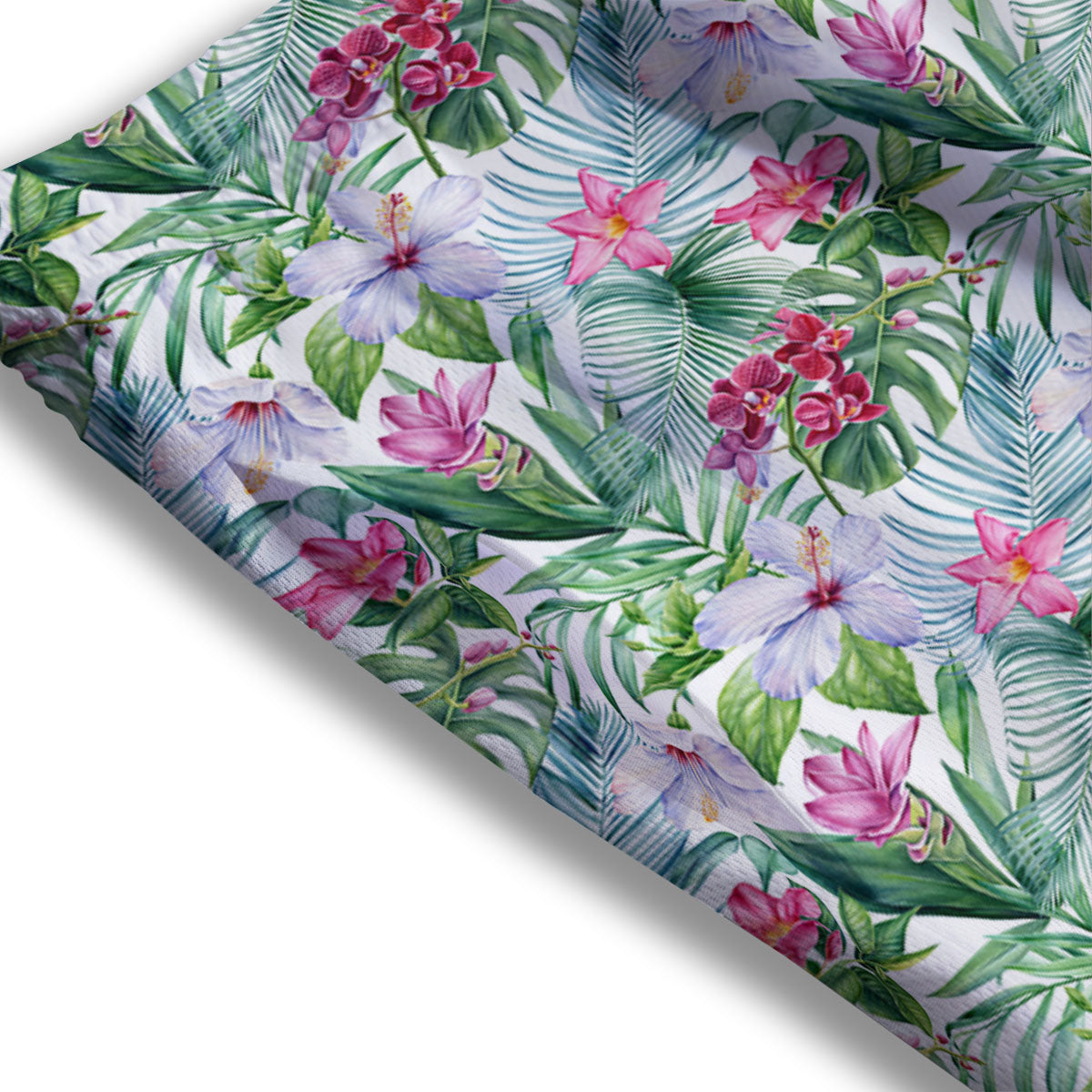 Monstera Hawaii Hibiscus Print Pattern Mesh Shorts