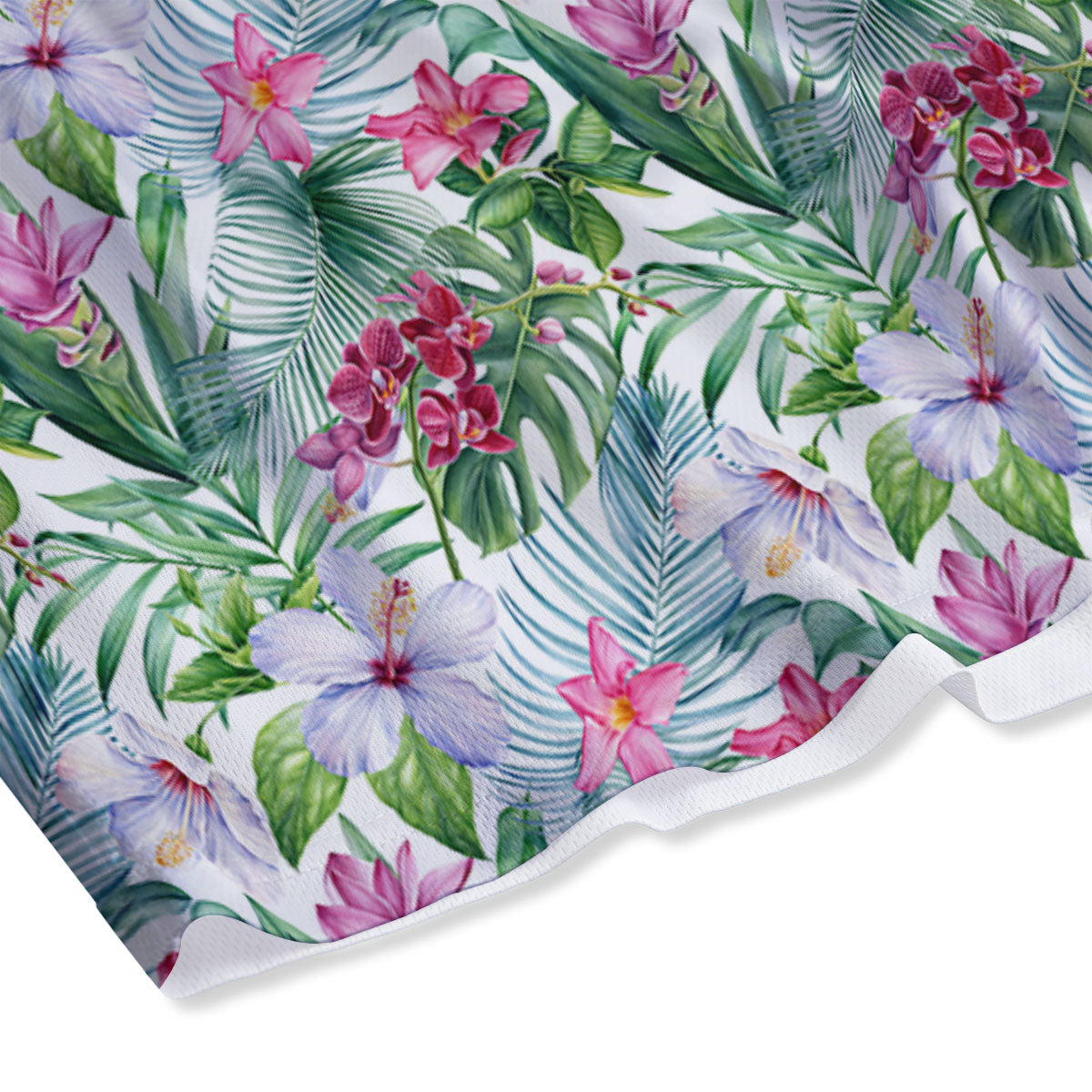 Monstera Hawaii Hibiscus Print Pattern Mesh Shorts
