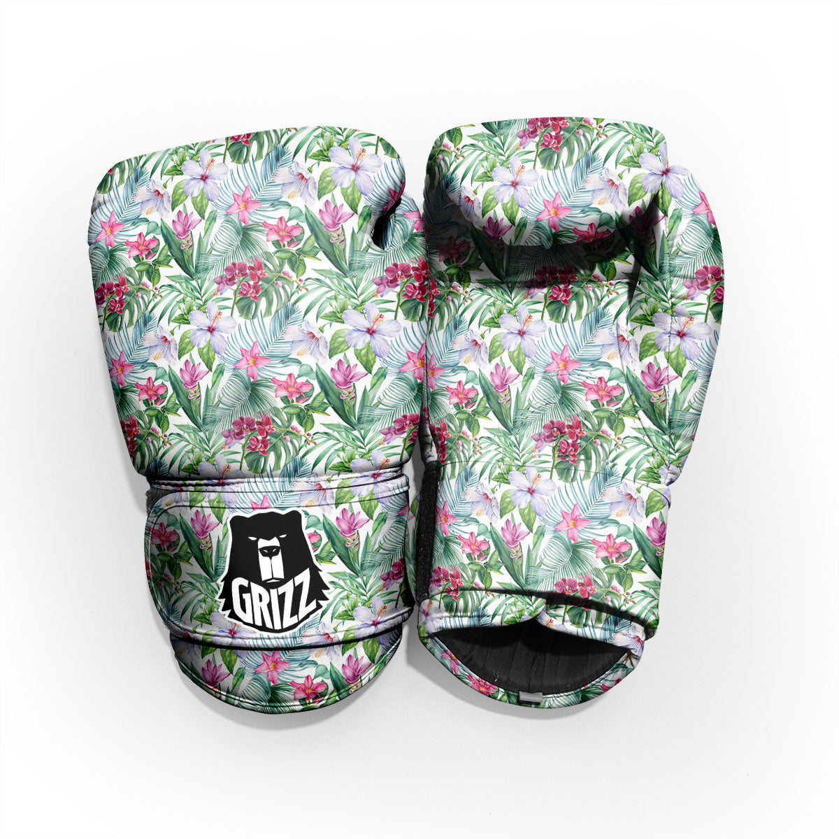 Monstera Hawaii Hibiscus Print Pattern Pro Boxing Glove